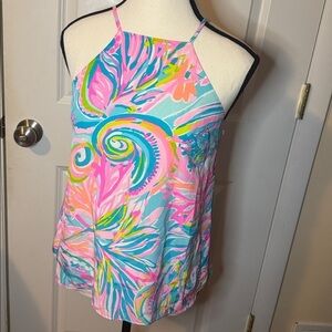 COPY - LillyPulitzer || Rae Silk Tank Top XXS Carnivale Coral Style Nwt